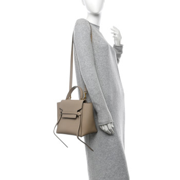 CELINE Grained Calfskin Micro Belt Bag Light Taupe