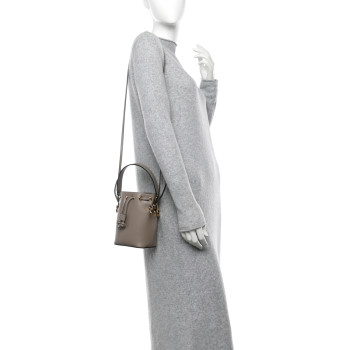 FENDI Vitello Cruise F is Fendi Mini Mon Tresor Bucket Bag Tortora