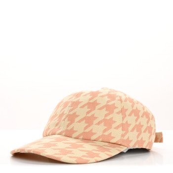 BURBERRY Houndstooth Baseball Cap M Sherbet