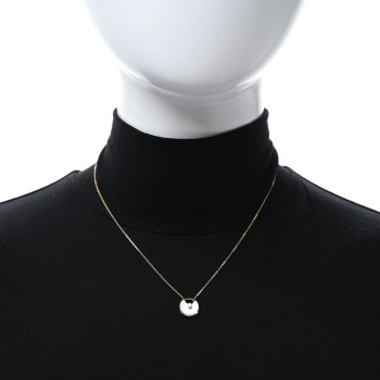 CARTIER 18K Yellow Gold Diamond Mother of Pearl XS Amulette de Cartier Pendant Necklace CARTIER 18K Yellow Gold Diamond Mother of Pearl XS Amulette de Cartier Pendant Necklace