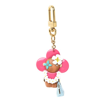 LOUIS VUITTON Resin Wood Vivienne Hawaii Bubblegram Alma BB Bag Charm Key Holder