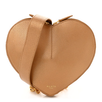 ALAIA Metallic Goatskin Le Coeur Chain Bag Cuivre ALAIA Metallic Goatskin Le Coeur Chain Bag Cuivre