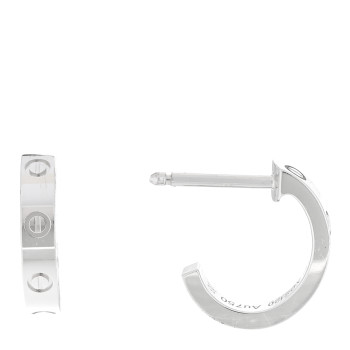 CARTIER 18K White Gold Small LOVE Hoop Earrings CARTIER 18K White Gold Small LOVE Hoop Earrings