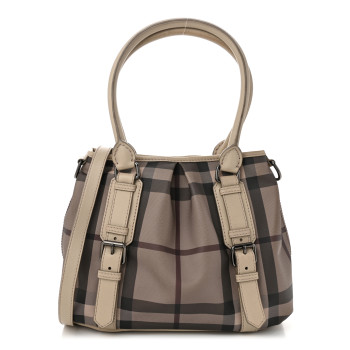 BURBERRY Smoked Check Small Northfield Tote Trench