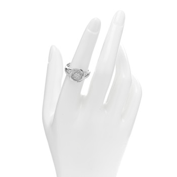 DAVID YURMAN Sterling Silver Diamond Pave 7mm Infinity Ring 54 7 DAVID YURMAN Sterling Silver Diamond Pave 7mm Infinity Ring 54 7