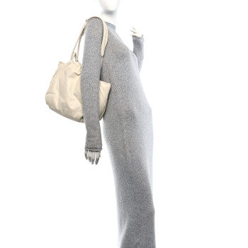 CELINE Goatskin Pillow Bucket Bag White