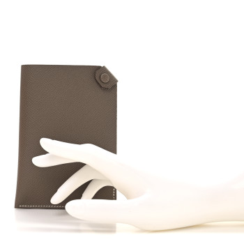 HERMES Epsom Tarmac PM Passport Holder Etoupe