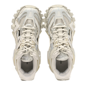 BALENCIAGA Rubber Mesh Womens Track.2 Open Sneakers 40 White