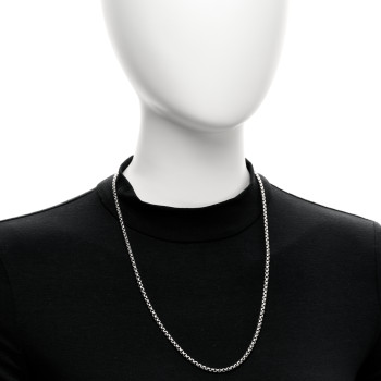 DAVID YURMAN Sterling Silver 3.6mm Medium Box Chain Necklace 24" DAVID YURMAN Sterling Silver 3.6mm Medium Box Chain Necklace 24"