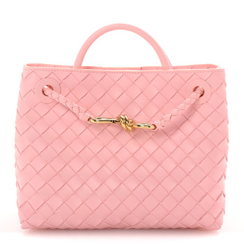 BOTTEGA VENETA Nappa Intrecciato Small Andiamo Shoulder Bag Lotus