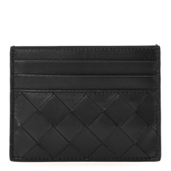 BOTTEGA VENETA Nappa Intrecciato Card Holder Black