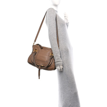 CHLOE Calfskin Medium Marcie Satchel Nut