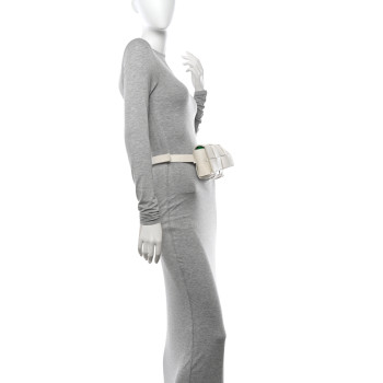 BOTTEGA VENETA Nappa Maxi Intreccio The Belt Cassette Bag White