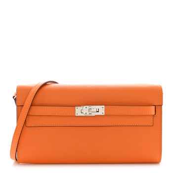 HERMES Epsom Kelly Wallet To Go Abricot