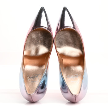 CHRISTIAN LOUBOUTIN Metallic Degrade Specchio Kate 100 Pumps 38.5 Leche