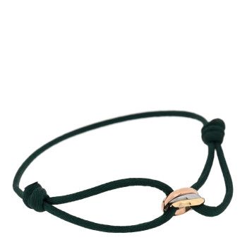 CARTIER 18K Pink Yellow White Gold Trinity Adjustable Cord Bracelet Green CARTIER 18K Pink Yellow White Gold Trinity Adjustable Cord Bracelet Green