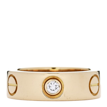 CARTIER 18K Yellow Gold 3 Diamond 5.5mm LOVE Ring 46 3.75 CARTIER 18K Yellow Gold 3 Diamond 5.5mm LOVE Ring 46 3.75