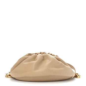 BOTTEGA VENETA Nappa The Belt Chain Pouch Almond