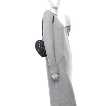 ALAIA Lambskin Crystal Embellished Le Coeur Bag Black ALAIA Lambskin Crystal Embellished Le Coeur Bag Black