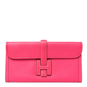 HERMES Epsom Jige Elan 29 Clutch Rose Tyrien