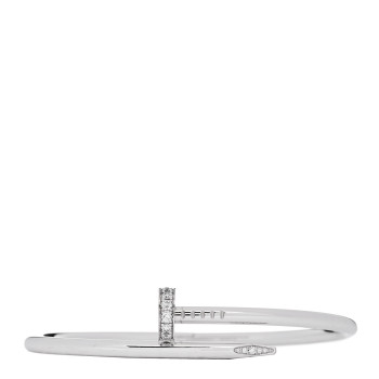 CARTIER 18K White Gold Diamond Juste Un Clou Bracelet 18 CARTIER 18K White Gold Diamond Juste Un Clou Bracelet 18